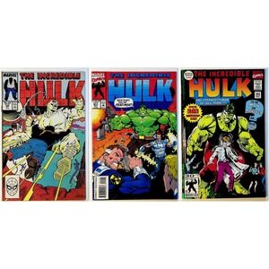 Incredible‎ Hulk Comic Lot #348 #393 #411 Marvel Bronze/Modern Key Issues VF/NM